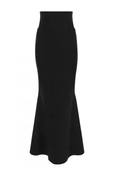 Sdress Women's Black / Blue / Red Amata Comfortably Sculpting Long Skirt In Black/blue/red