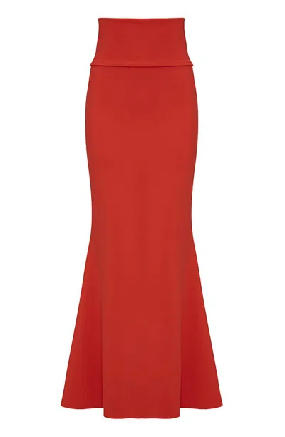 Sdress Women's Black / Blue / Red Amata Comfortably Sculpting Long Skirt Red In Black/blue/red