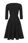 Sdress Women's Black / Blue / Red Danielle Flared Comfortable Dress In Black/blue/red