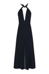 Sdress Women's Black / Yellow / Orange Lucinda Halterneck Jumpsuit In Black/yellow/orange