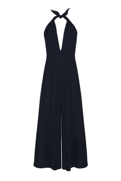 Sdress Women's Black / Yellow / Orange Lucinda Halterneck Jumpsuit In Black/yellow/orange