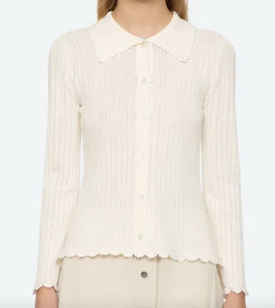 Sea Abbie Cardigan In Cream In White