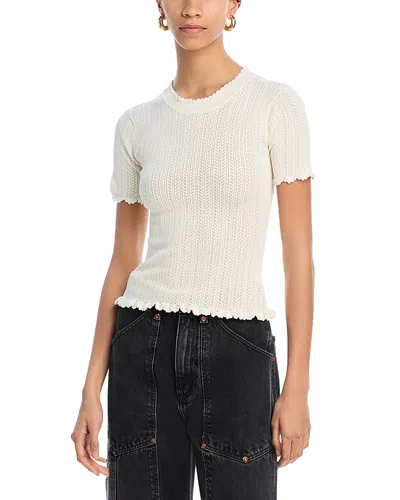 Sea Abbie Knit Short Sleeve Tee In Cream