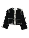 Sea Addison Crochet-pompom Jacket In Blue