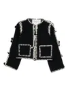 Sea Addison Crochet-pompom Jacket In Blue