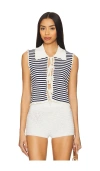 Sea Addy Striped Vest In 碎花