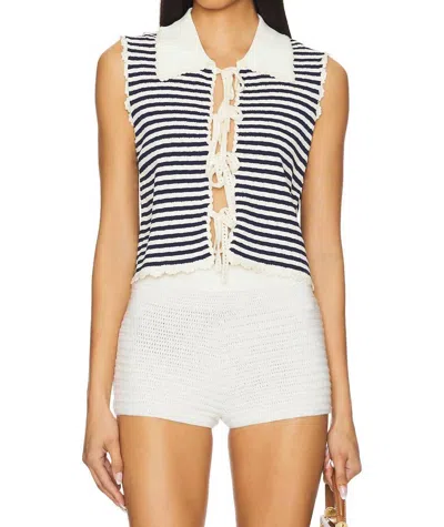 Sea Addy Striped Knit Vest In Multicolor
