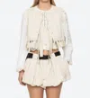 Sea Adele Front Tie Vest In White In Neutral