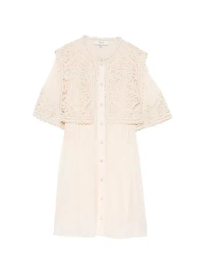Sea Adelina Lace Mini Dress In Neutral