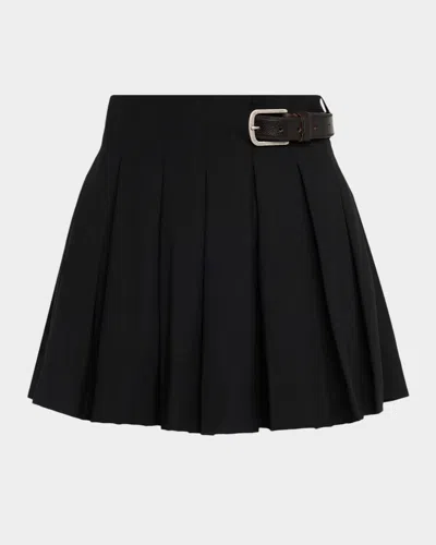 Sea Adeline Pleated Mini Skirt In Black