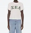 Sea Adonis Embroidery Tee In White In White