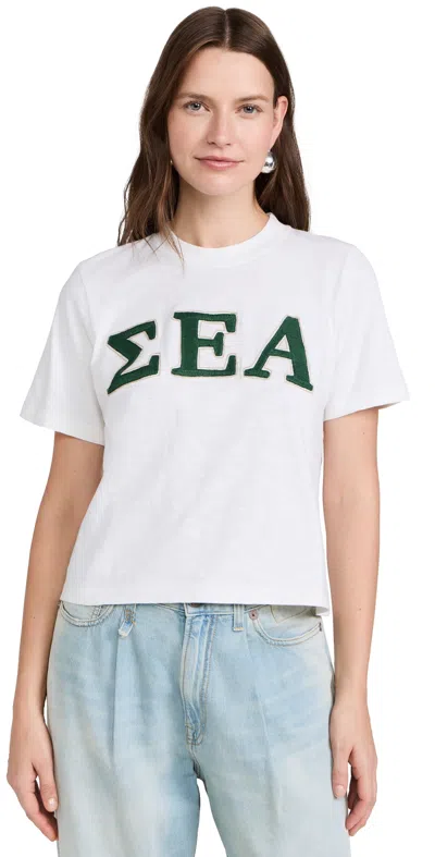 Sea Adonis Embroidery Tee White