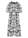 Sea Agathe Midi Dress In Schwarz