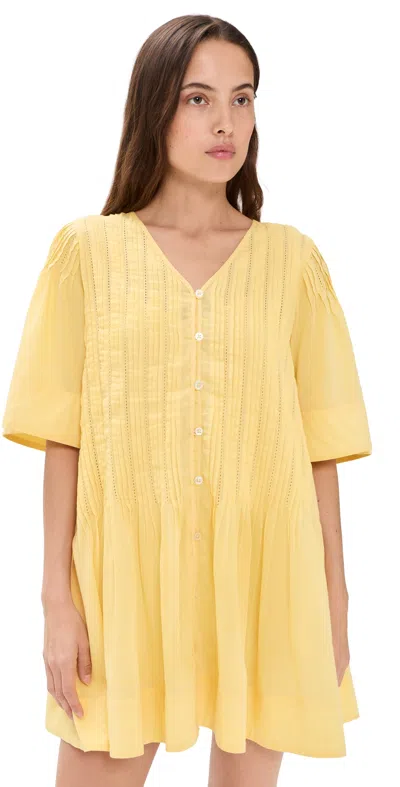 Sea Alberte Solid Mini Dress Yellow
