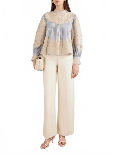 Sea Alexandra Long Sleeve Blouse In Blue