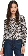 Sea Alice Embroidery Battenberg Top Multi In Multi