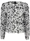 Sea Alice Embroidery Battenberg Top Multi In Black