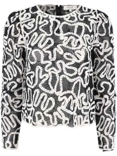 SEA ALICE EMBROIDERY BLOUSE