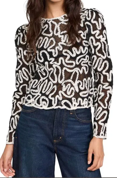 Sea Alice Embroidery Battenberg Top Multi