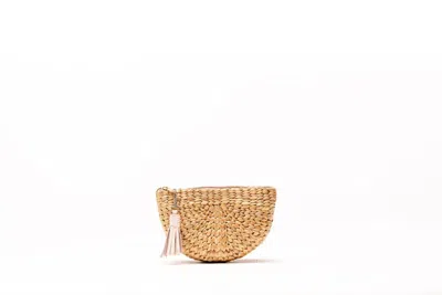 Sea & Grass Casey Pouch With Tassel In Tan And Blush In Multi