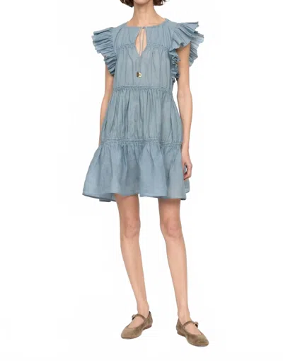 Sea Anise Tunic Mini Dress In Blue