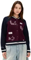 Sea Archer Varsity Knit Cardigan Navy In Blue