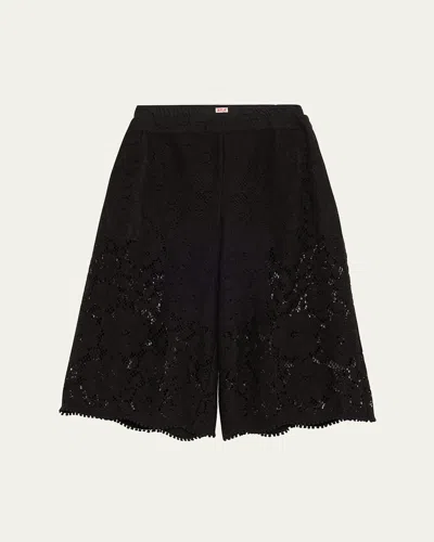 Sea Arianna Floral Lace Culottes In Black