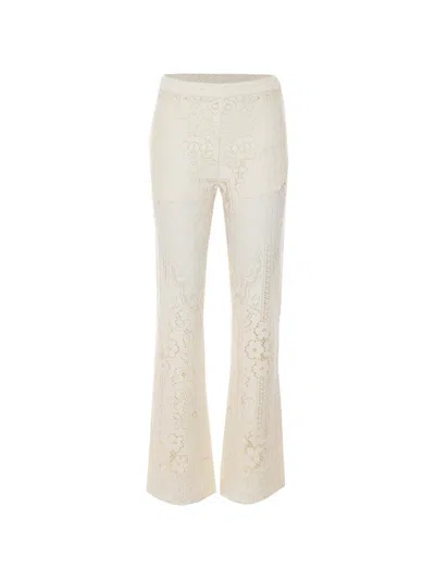 Sea Arianna Lace Detail Trousers In White