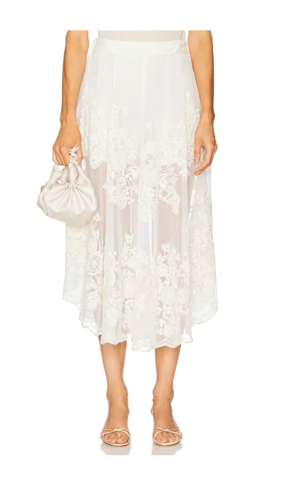 Sea Arielle Lace Flared Pants In White