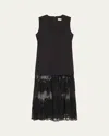 Sea Arielle Lace V-neck Midi Dress In Black