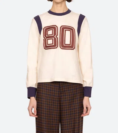 Sea Arissa Long Sleeve Shirt In Natural Multi In Gold