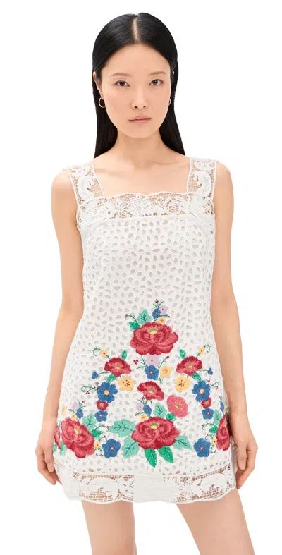 Sea Astrid Embroidery Tank Dress Multi In White