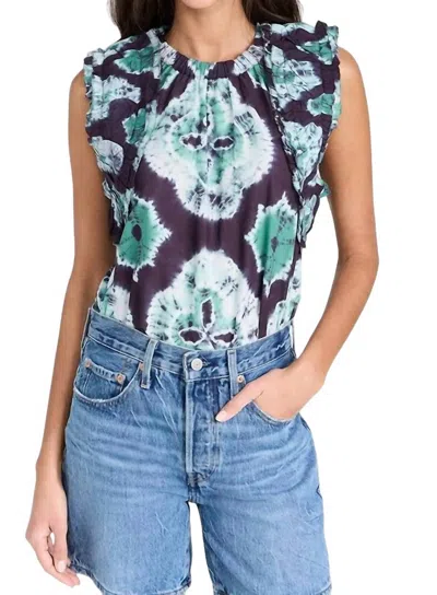 Sea Aveline Tank Top In Teal Tie Dye In Multi