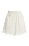 Sea Babette Eyelet Cotton Shorts In White