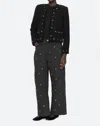 Sea Bala Beaded Straight-leg Jeans In Black