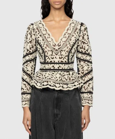 Sea Bea Embroidery Top In Multi