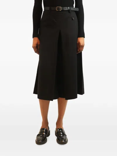 Pre-owned Sea Belted Culottes In Black