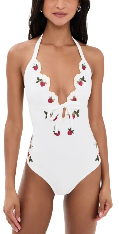 Sea Bindi Strawberry One Piece Cream In White