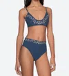 Sea Lenora Color-blocked Bikini Bottoms In Black