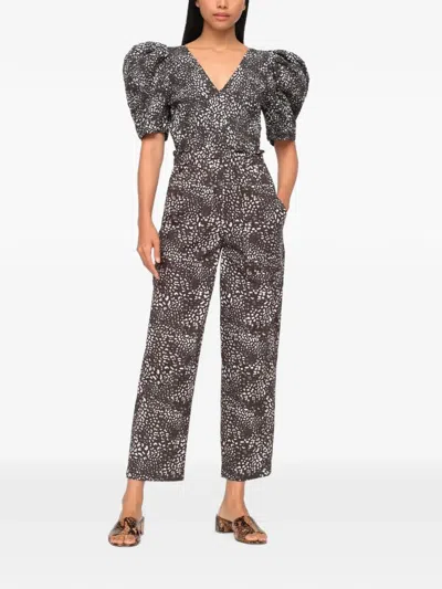 Sea Calla Cheetah-print Jumpsuit In Multi