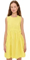Sea Camden Cotton Poplin Tank Mini Tunic Yellow In Yellow
