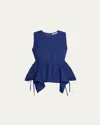 Sea Camden Cotton Poplin Tank Top In Blue
