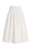 Sea Camden Shirred Cotton Poplin Midi Skirt