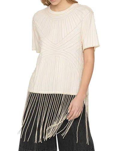 Sea Carlotta Embellished Fringe Top In Neutral