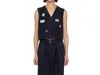 Sea Carolyn Workwear Vest In Navy In Black
