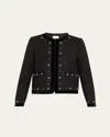 Sea Caryl Beaded Tweed Jacket In Black