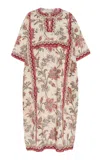 Sea Cassandra Floral Cotton Midi Caftan Dress In Multi