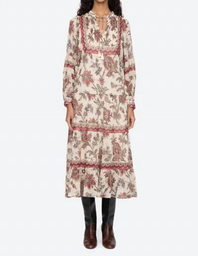 Sea Cassandra Long Sleeve Midi Dress In Multi