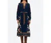 Sea Cassia Print Dress In Navy