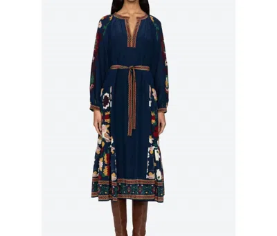 Sea Cassia Print Dress In Navy